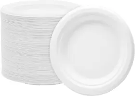 00209 Nicole Home Collection Compostable Heavy 6 Inch Plates 100 Pack - White