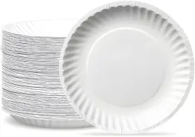 1097 Nicole Home Collection White 6 Inch Paper Plates - 80 Count