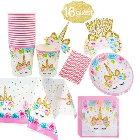 Nifasniy 669614463122 Unico Themed Party Supplies Setcake Platescupsnapkinstableclothstraws&decoration