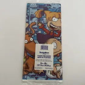 Nikelodeon 018100692391 Vintage Nickelodeon Rugrats Plastic Birthday Party Tablecloth 54 X 96 Brand New