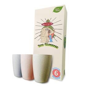 Ningbo Yinzhou Tuoda Plastic Co. Ltd. Td-dg-cj-018 Plant Based Reusable Cups 12 Oz - 6 Count Wheat Straw Alternative