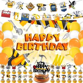 Nlsifu 761241712892 59 Pcs Handyman Tools Birthday Party Supplies Themed De