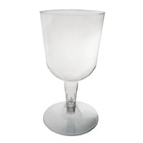 Northwest Enterprises Wine5-10/40 Clear Plastic Wine Glasses 2 Piece 5.5 Oz 40 Count