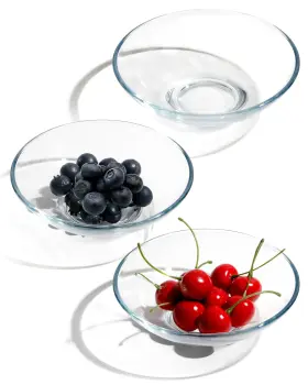 Nutriups 782570181845 3 Pack 6inch Tempered Glass Sauce Dishes 8oz Small Dip Bowls Candy Di