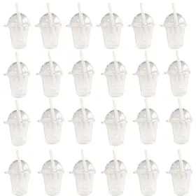 Nwfashion 794094833698 30pcs Plastic Mini Coffee Cups Transparent Mousse Cup Ice Cream Decor Charms