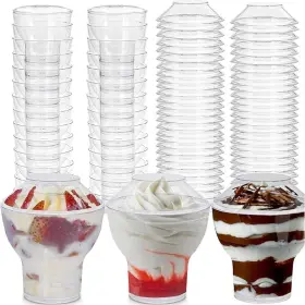 Oasis Creations 608011816667 Sunday Cup 3-ounce Dessert Spoons And Lids 50 Count