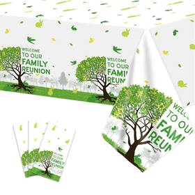 Obusatt Mg0241 3pcs Family Reunion Party 53.94 X 107.87 Inches Green And White