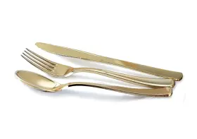 3218 Occasions Finest Plastic Tableware Inch 360 Piece Heavyweight Wedding Silverware 120 Knives 1