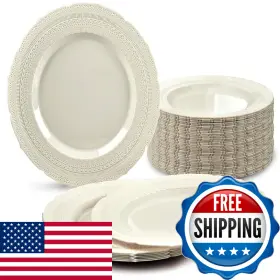 B07fqrwrf2 Occasions Finest Plastic Tableware 120 Plates Pack Extra Heavyweight