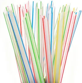 Offcial 711181710243 Extra Wide Fat Boba Straws 1/2 Jumbo Plastic Striped Smoothie For Bubble