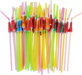 Al-uu-50 Offcial 50 Umbrella Parasol Drinking Straws Hawaiian Beach Cocktail Luau Party Decorati