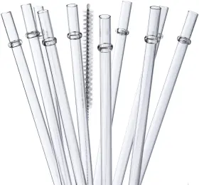 Official 313089760711 10.5 In Tritan Hard Plastic Clear Straws Long Reusable Replacement Tumble