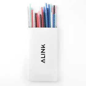 Official 705353851391 55-pack Reusable Hard Plastic Straws 10.5 In Long Colored Tumbler Wi