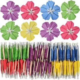 Official 744759031112 144 Pcs Drink Umbrella Cocktail Picks Tropical Hawaiian Luau Party Parasol Toot