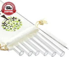 Official 744759728814 Reusable Clear Smoothie Straws 10 In X Mm Jumbo Tritan Hard Plastic Drinking