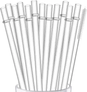 Al-10.5intouming Official 12-pack Reusable Hard Plastic Clear Straws 10.5 In X 0.3 Tumbler For Al-10.5intouming Official 12-pack Reusable Hard Plastic Clear Straws 10.5 In X 0.3 Tumbler For