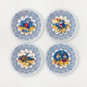 One Hundred 80 Degrees 844828123066 Western -themed Inch Faux Paper Melamine Plates 7.5 - Set Of Four