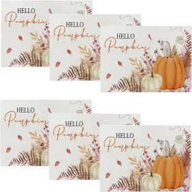 Cd007 Onfaon Fall Decorations For 12 Inch X 18 Rectangular 6 Pcs Orange