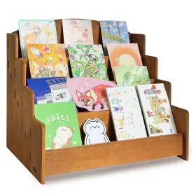 Zxcards12 Onkuly Greeting Cards Display Stand 4 Tier Solid Wood Card Walnut