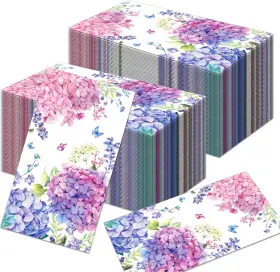 Online Store 313031672680 120pcs Hydrangea Paper Napkins Pink Purple Butterfly Flowers Disposable Hand Tow