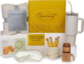 Wty101 Opulent Self Care Package For Women Birthday Gift Baskets Large Golden Honey