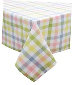 62192 Orienrt Originals Inc. Countryside Classic Gingham Buffalo Check 84 Inch X 60 Rectangular Yellow Multi