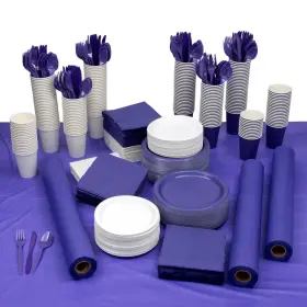 Oriental Trading 197640370348 Mega Bulk 1973 Pc. Purple And White Disposable Tableware Kit For 240 Guests Oriental Trading 197640370348 Mega Bulk 1973 Pc. Purple And White Disposable Tableware Kit For 240 Guests