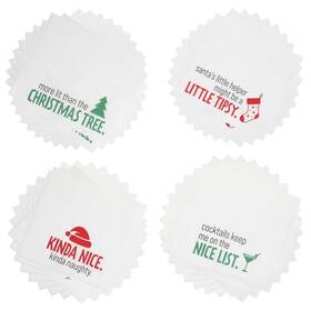 Oriental Trading 197640576078 Christmas Snarky Sayings Disposable Paper Beverage Napkins 5 Inch