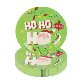 Oriental Trading 197640576085 Christmas Party Cozy Merry And Bright Disposable Paper Dessert P