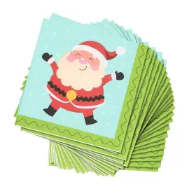 Oriental Trading 197640576108 Cozy Merry And Bright Santa Claus Disposable Paper Luncheon Napk