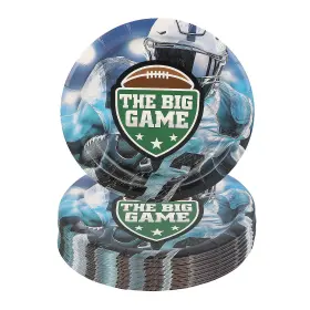 Oriental Trading 197640589825 The Big Game Party Disposable Paper Dessert Plates - 7 Inch 24 Pieces