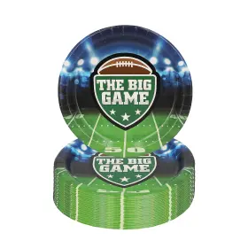 Oriental Trading 197640589832 The Big Game Party Disposable Paper Dinner Plates - 9 Inch 24 Pieces