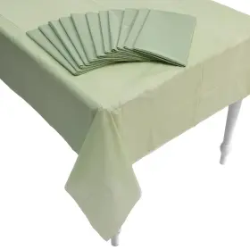 Oriental Trading 197640594324 Bulk Sage Green Rectangle Disposable Plastic Tablecloths 54 Inch X
