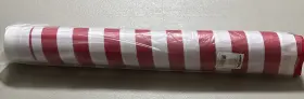 2332 Oriental Trading 3/2332 Red And White Striped Plastic Tablecloth Roll Party Supplies 40 Inch X 100 Ft