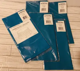 1702 Oriental Trading 70/1702 Tablecover Lot Plastic 84 Inch Round 54x108 Party Table Covers New