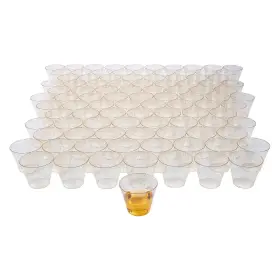 Oriental Trading 886102784341 Fun Express Bulk 200 Pieces Small Clear Plastic Cups With Gold Glitter