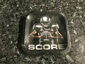 Oriental Trading Company 889070833585 Football Its Game Day Party Supplies Square Dessert Plates 8 Pcs Count 7 Inch X