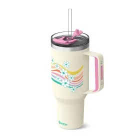 Ttl540sb-t019 Ottle Deep Sea Diver 40 Oz Insulated Tumbler With Ounces Wavy Daisies