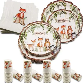 Ouo Hoorays 165436050846 Woodland Creatures Party Supplies Baby Shower Decorations Forest Animal Frie