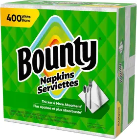 P&g 445052528554 Bounty Paper Napkins White 400 Count