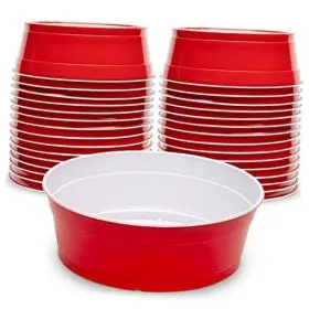 P&p Imports Llc 815898028568 Gobig Red Party Cup Bowls - Large Disposable Plastic 22 30 Pack