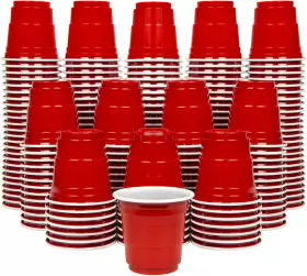 P&p Imports Llc Partycup-2oz-200 Gopong 2 Oz Plastic Shot Cups Pack Of 200 Disposable Mini 2oz Party Red
