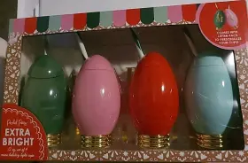 Packed Party 810022879450 Extra Bright Set Of 4 Mini 12 Oz Holiday Light Cups