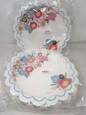 Packed Party 810074379564 Spring Blooms 12 Inch Disposable Dinner Plates 6x 8ct Bundle 48 Total