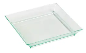 Packnwood 282552126163 210klar1010-mini Transparent Green Dish - Serving Platter-dessert Plates Disp