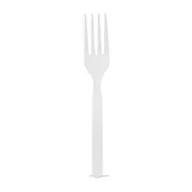 210cvpl611w Packnwood 282552156993 210cvpl611w- White Plastic Fork - Cornstarch Heavy Duty Clear