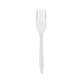 Pactiv 024502105544 Evergreen Fieldware Cutlery Fork Mediumweight White 1 000/carton