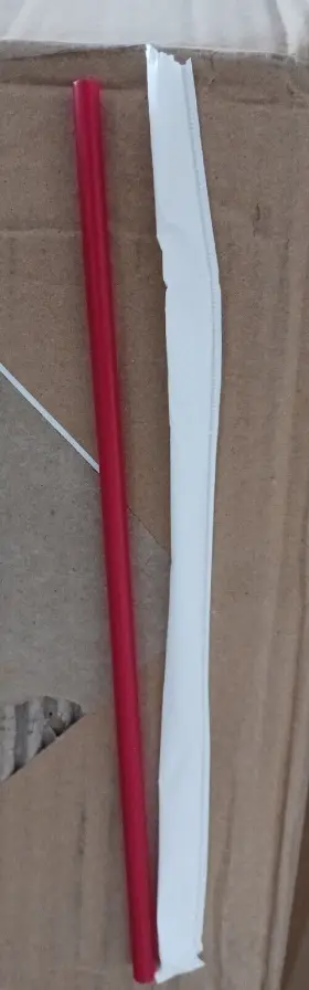 Pactiv 820524001761 300 Ct 10 1/4 Inch Length Giant Red Smoothies/shake/drinking Wrapped Plastic Straws