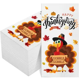 Jb-220629-c Pajean 100 Pcs Thanksgiving Napkins Turkey Guest Paper Fall 3 Ply Happy Than
