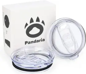 Pandaria 716172677291 2 Pack 20oz Tumbler Lids Leak Proof Replacement Slider Lid Transparent